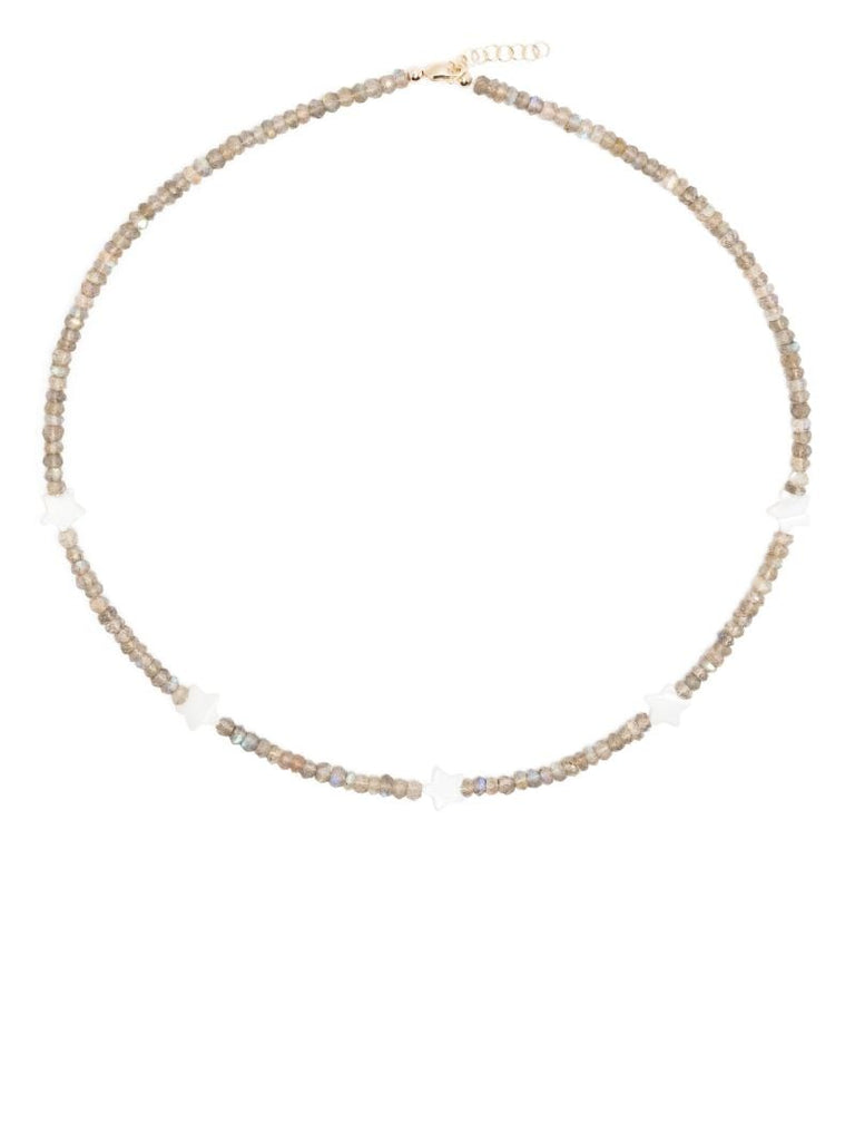 9k Yellow Gold the Starry Eyed Beaded Necklace