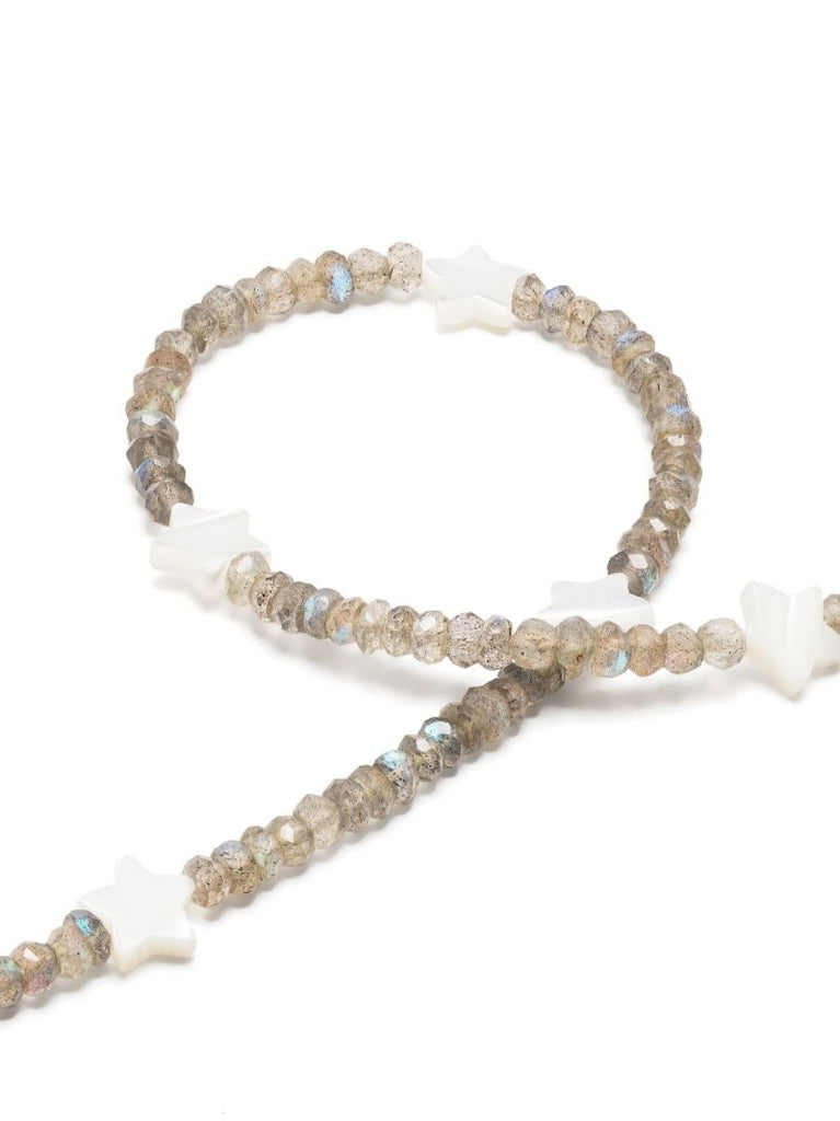 9k Yellow Gold the Starry Eyed Beaded Necklace