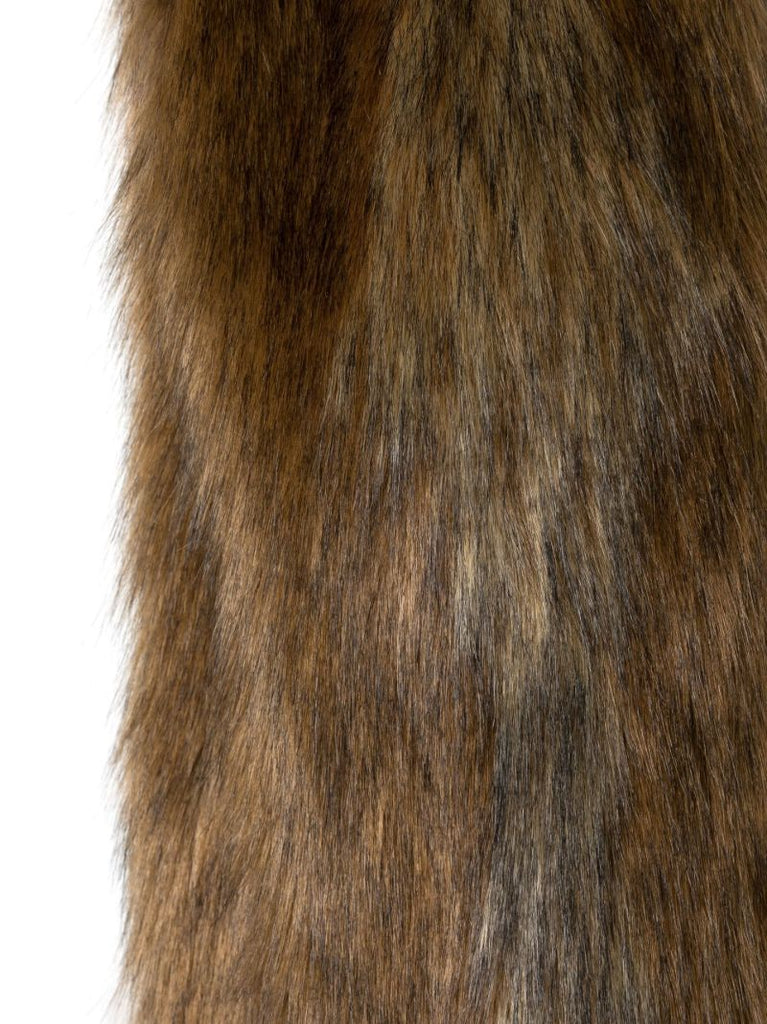 Brown Savage Faux Fur Scarf