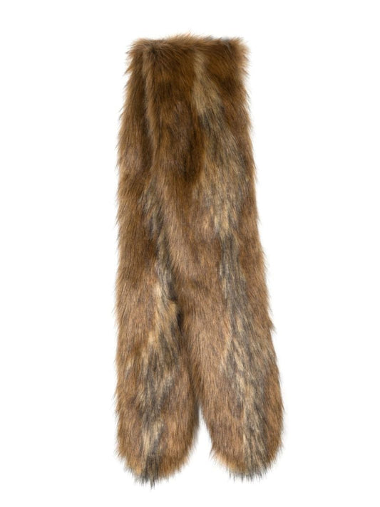 Brown Savage Faux Fur Scarf
