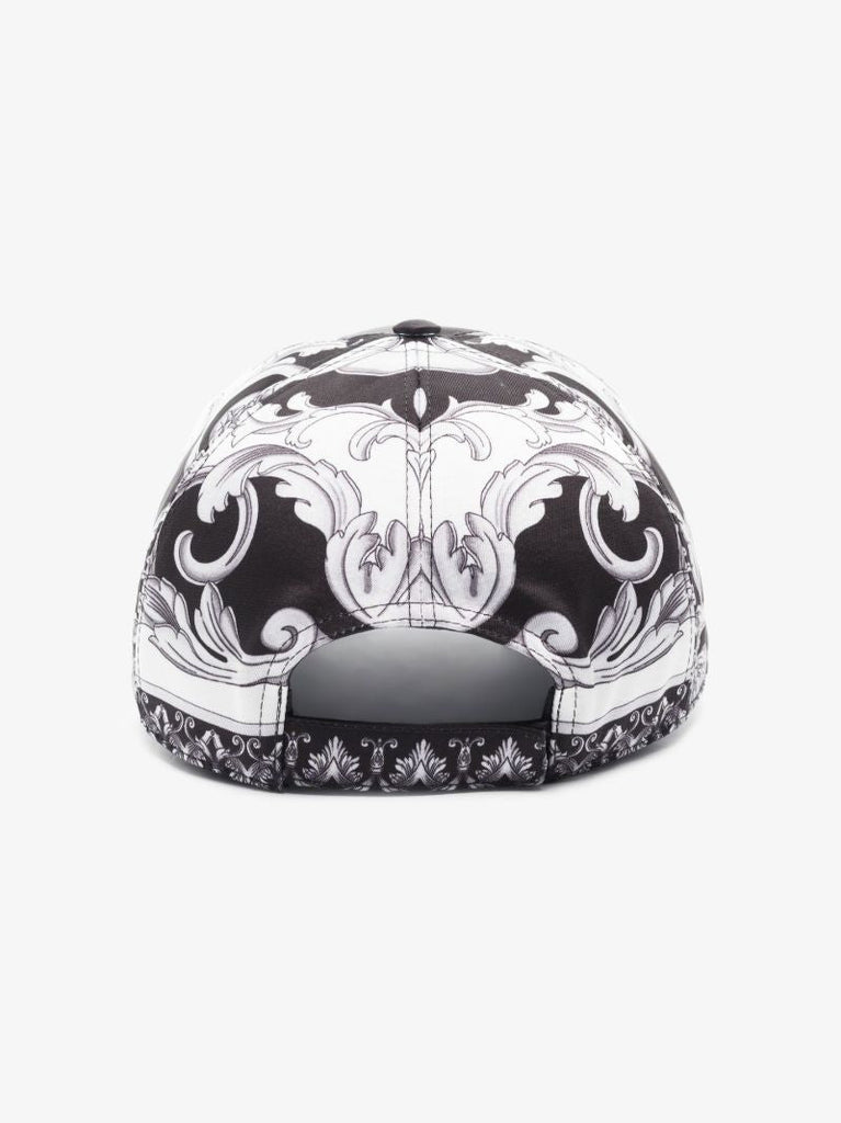 Black Baroque Print Baseball Cap