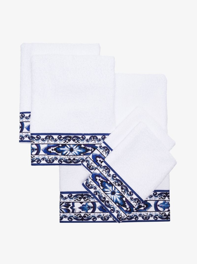 White Cotton Terry Towel Set