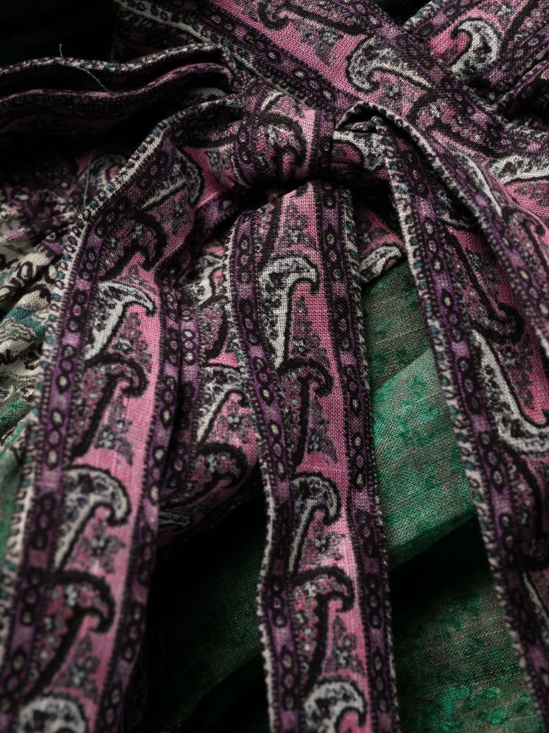 Green Anneke Paisley Print Mini Dress