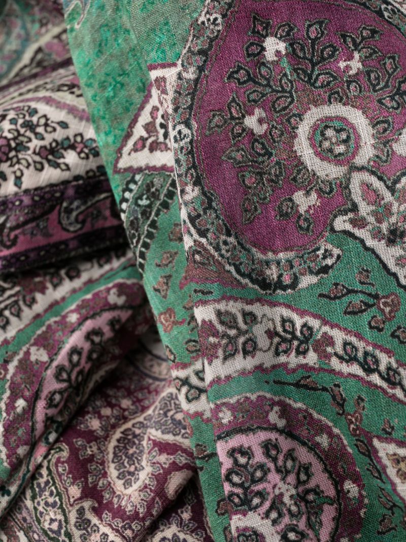 Green Anneke Paisley Print Mini Dress