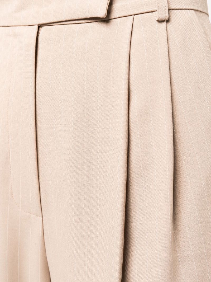 Neutral Bea Pinstripe Straight-leg Trousers