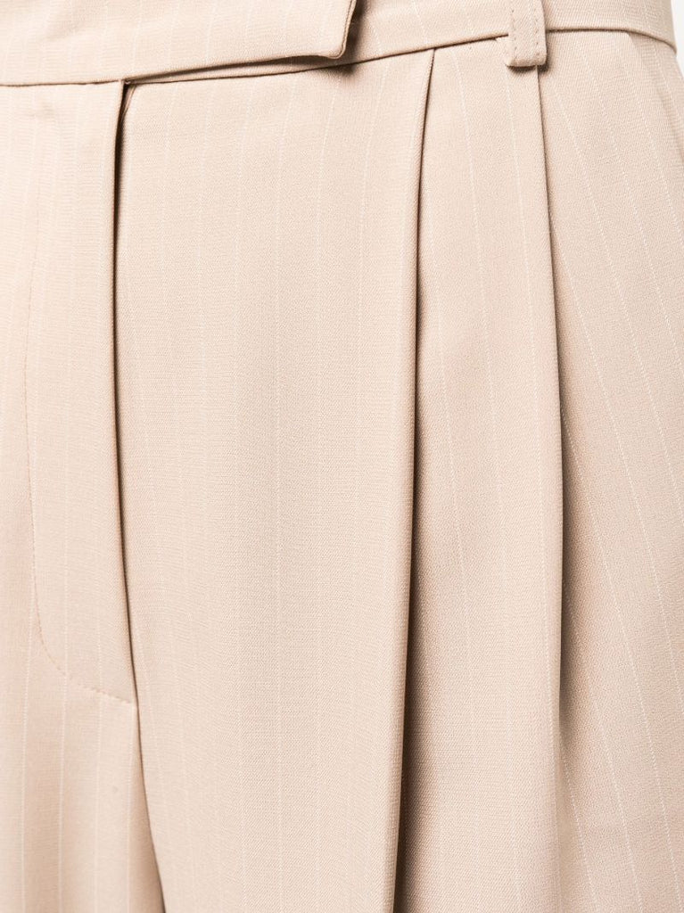 Neutral Bea Pinstripe Straight-leg Trousers