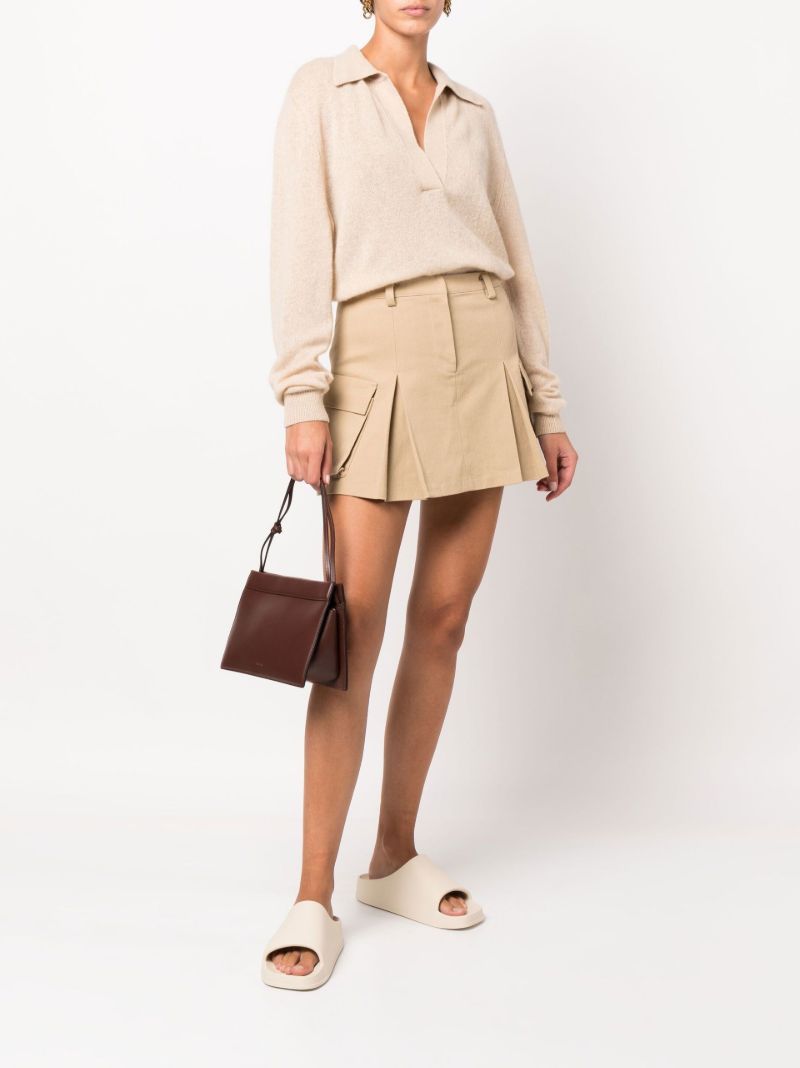 Neutral Audrey Cargo Mini Skirt