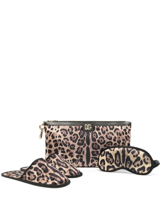 Black Comfort Slippers and Eye Mask Set