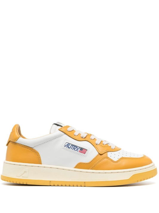 Orange Medalist Leather Sneakers