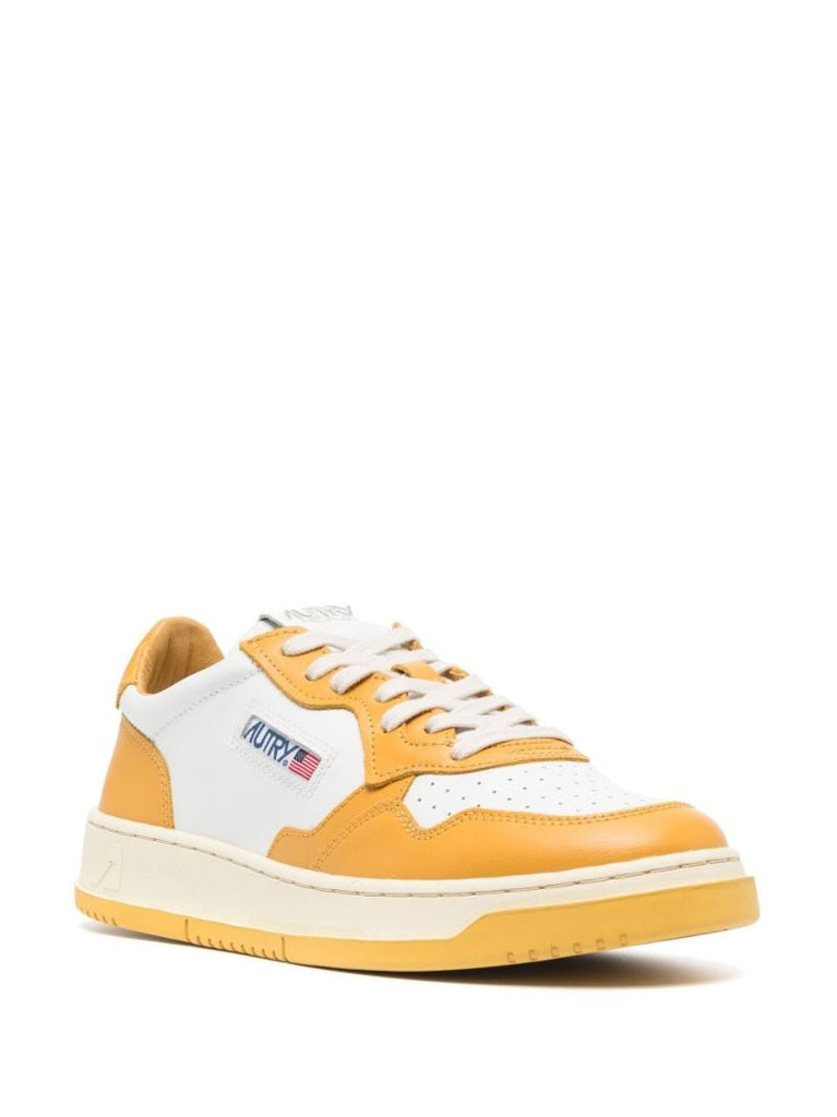Orange Medalist Leather Sneakers