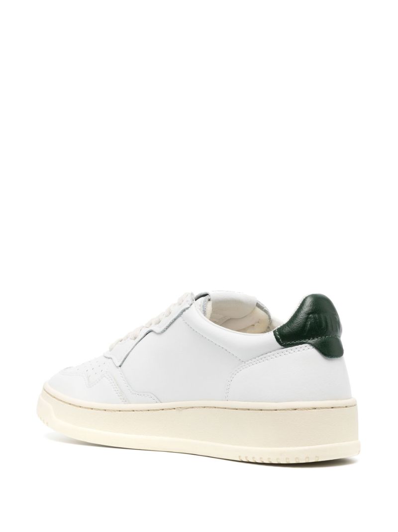White Medalist Leather Sneakers