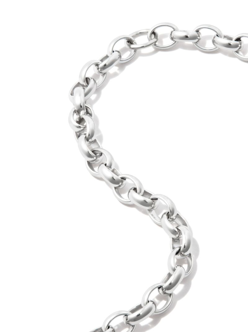 18k White Gold Medium Belcher Chain Bracelet