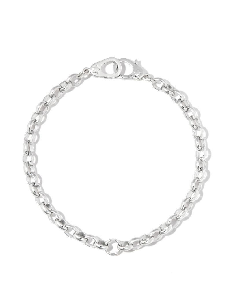 18k White Gold Medium Belcher Chain Bracelet