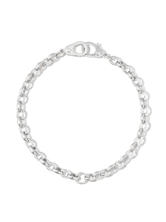 18k White Gold Medium Belcher Chain Bracelet