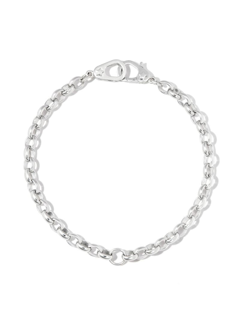 18k White Gold Medium Belcher Chain Bracelet