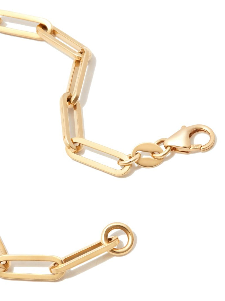 18k Yellow Gold Crescent Diamond Bracelet