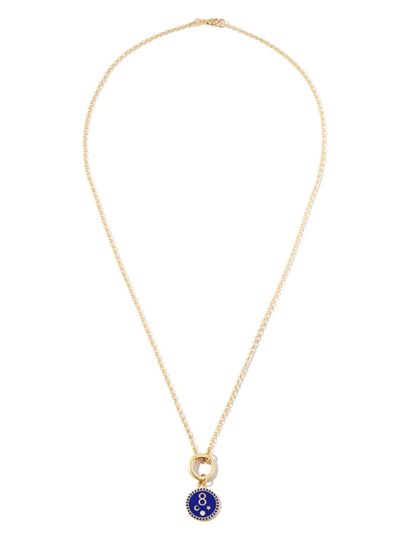18k Yellow Gold Petite Karma Medallion Necklace