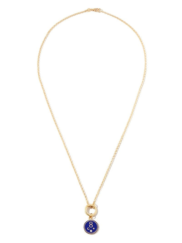 18k Yellow Gold Petite Karma Medallion Necklace