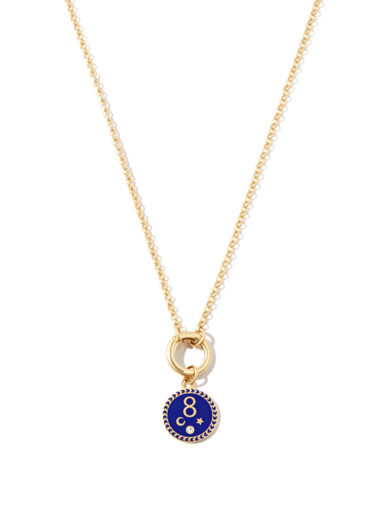 18k Yellow Gold Petite Karma Medallion Necklace