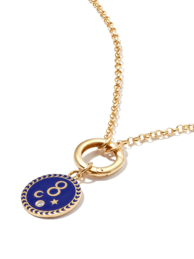 18k Yellow Gold Petite Karma Medallion Necklace