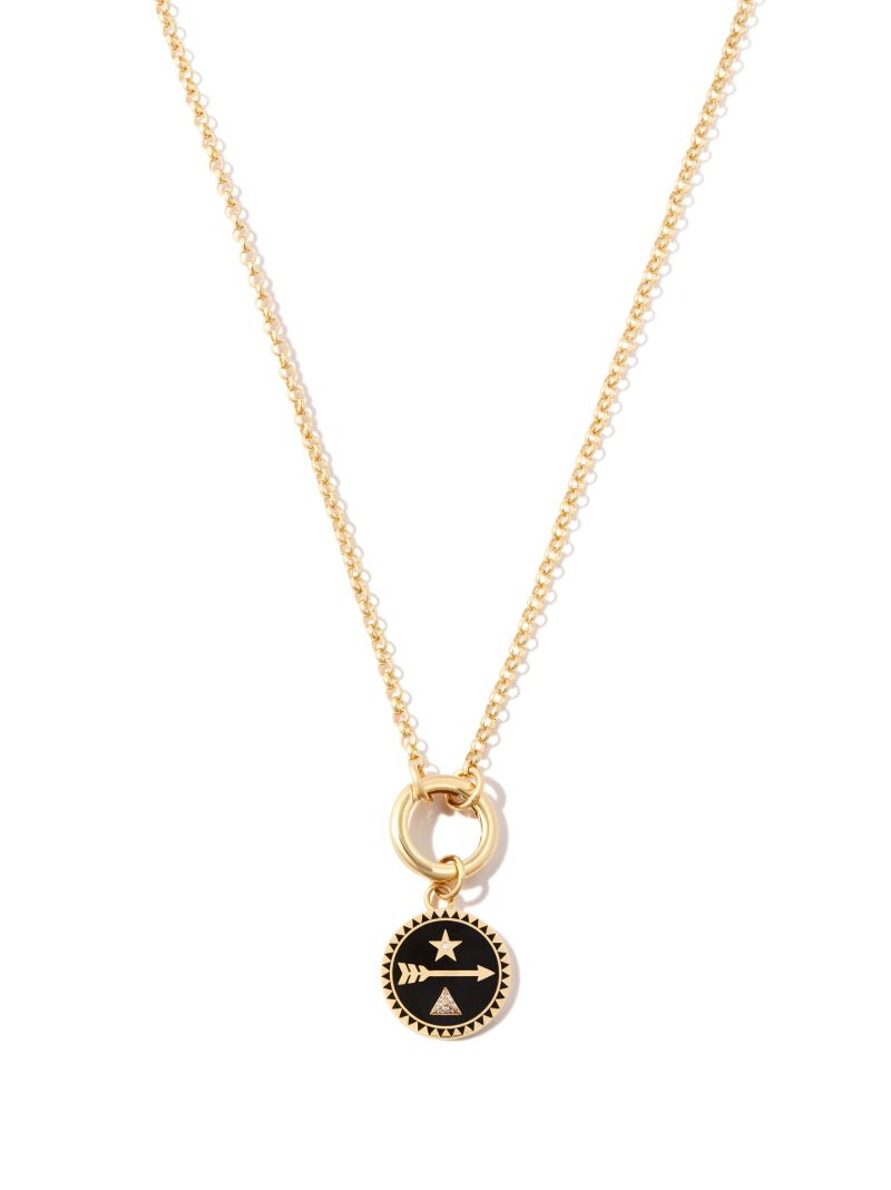18k Yellow Gold Dream Petite Diamond Medallion Necklace