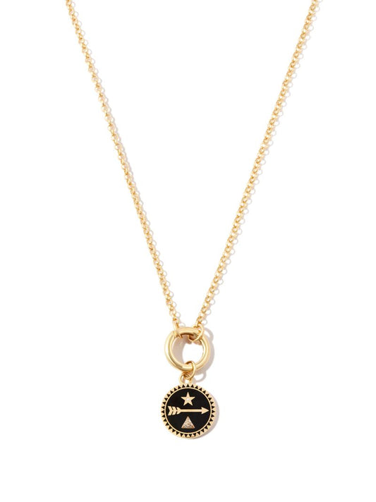 18k Yellow Gold Dream Petite Diamond Medallion Necklace