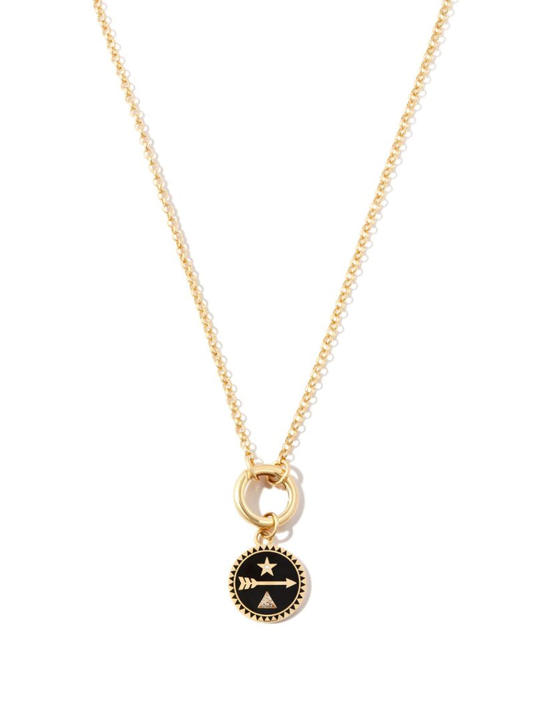 18k Yellow Gold Dream Petite Diamond Medallion Necklace