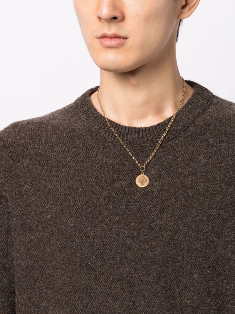 18k Yellow Gold Strength Diamond Pendant Necklace