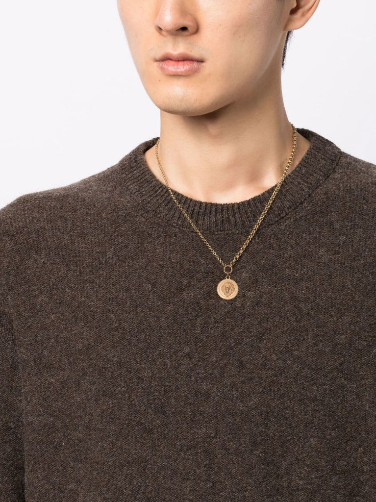 18k Yellow Gold Strength Diamond Pendant Necklace