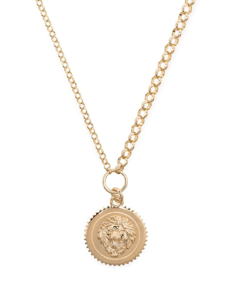 18k Yellow Gold Strength Diamond Pendant Necklace