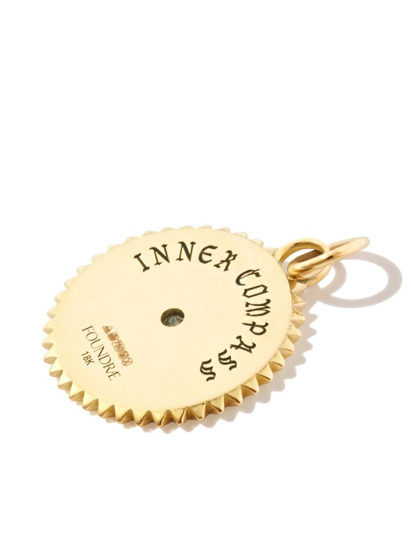 18k Yellow Gold Internal Compass Small Charm