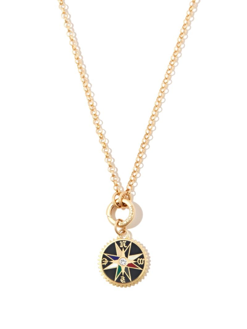 18k Yellow Gold Internal Compass Small Charm