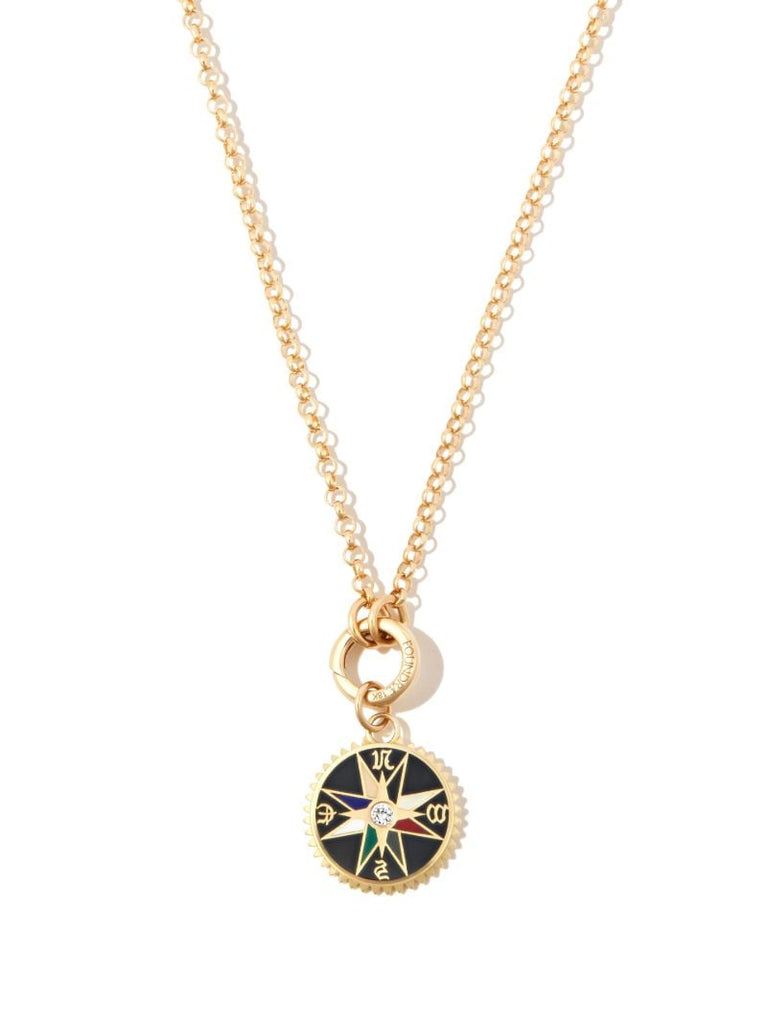 18k Yellow Gold Internal Compass Small Charm