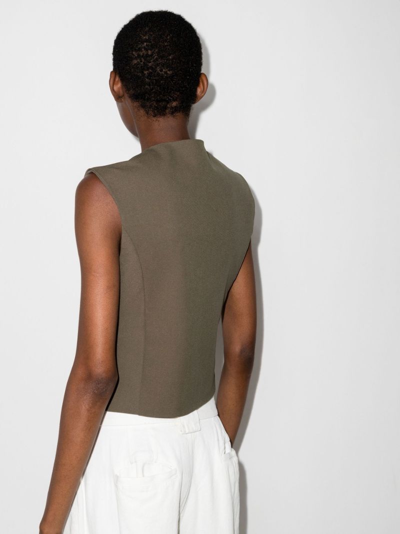 Green Maesa Asymmetric Waistcoat