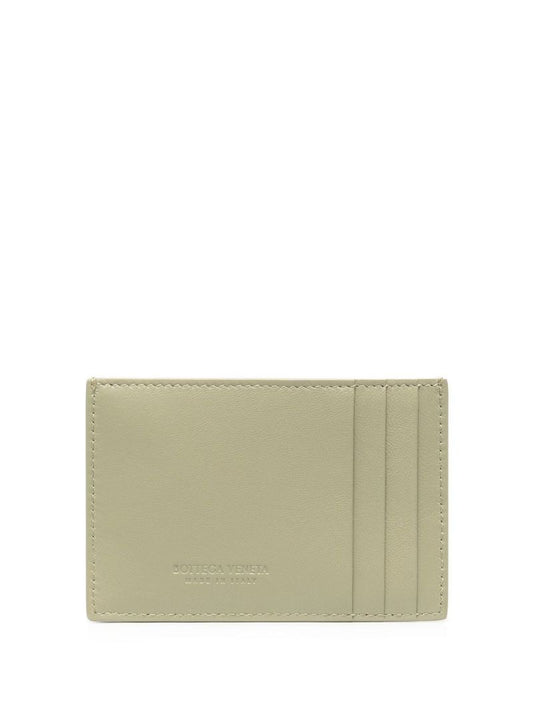 Green Intreccio Leather Card Case