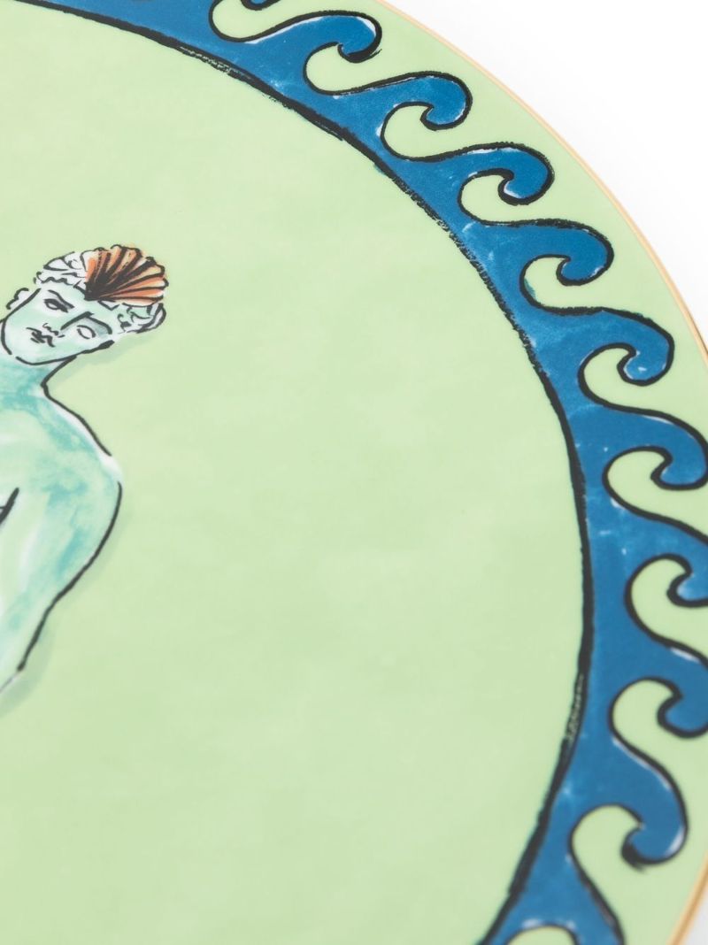 X Luke Edward Hall Green Il Viaggio Di Nettuno Porcelain Charger Plate