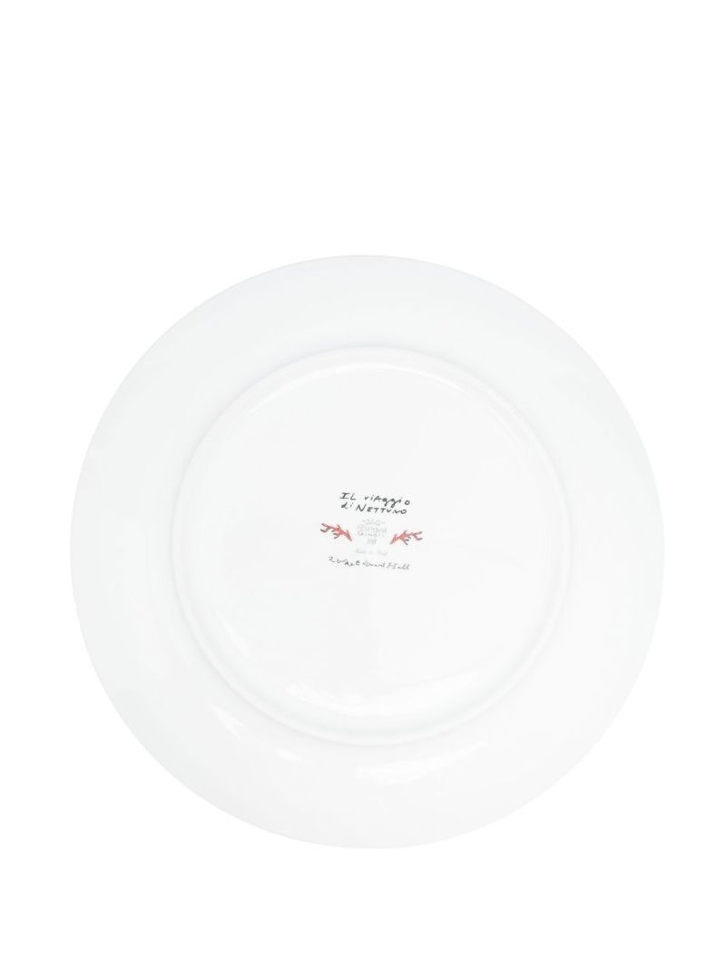 X Luke Edward Hall Green Il Viaggio Di Nettuno Porcelain Charger Plate