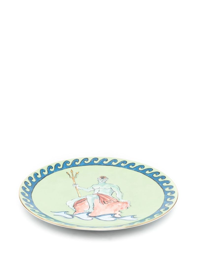 X Luke Edward Hall Green Il Viaggio Di Nettuno Porcelain Charger Plate