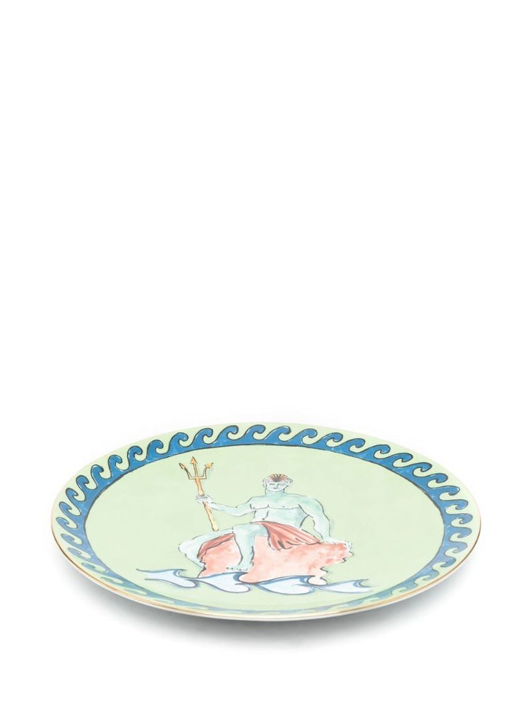 X Luke Edward Hall Green Il Viaggio Di Nettuno Porcelain Charger Plate