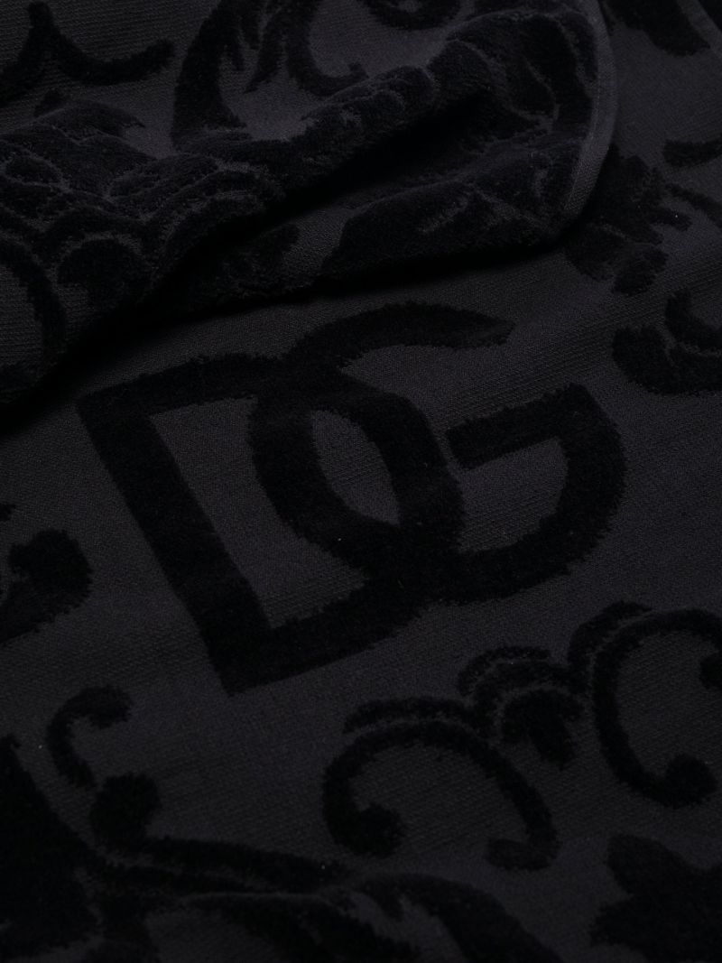 Black Logo Jacquard Towel Set