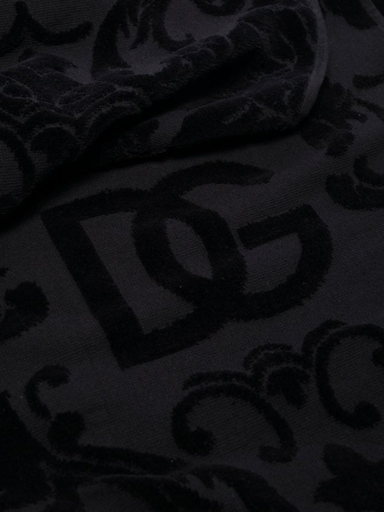 Black Logo Jacquard Towel Set