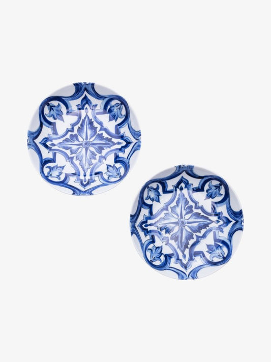 Blue Meditteraneo Pattern Soup Plate Set