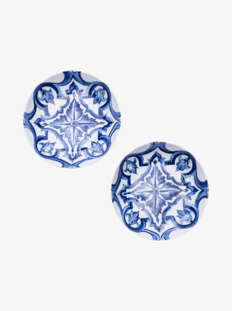 Blue Meditteraneo Pattern Soup Plate Set