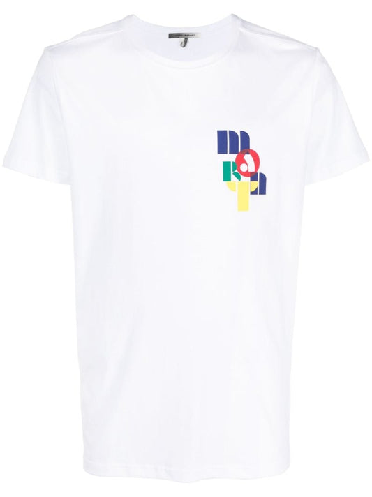 White Logo Print Organic Cotton T-shirt