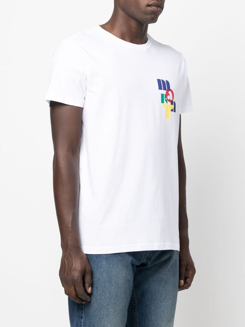 White Logo Print Organic Cotton T-shirt