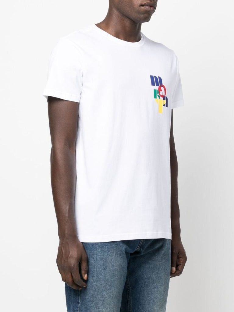 White Logo Print Organic Cotton T-shirt