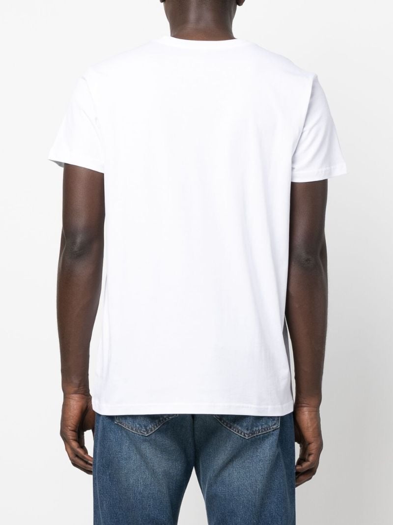 White Logo Print Organic Cotton T-shirt