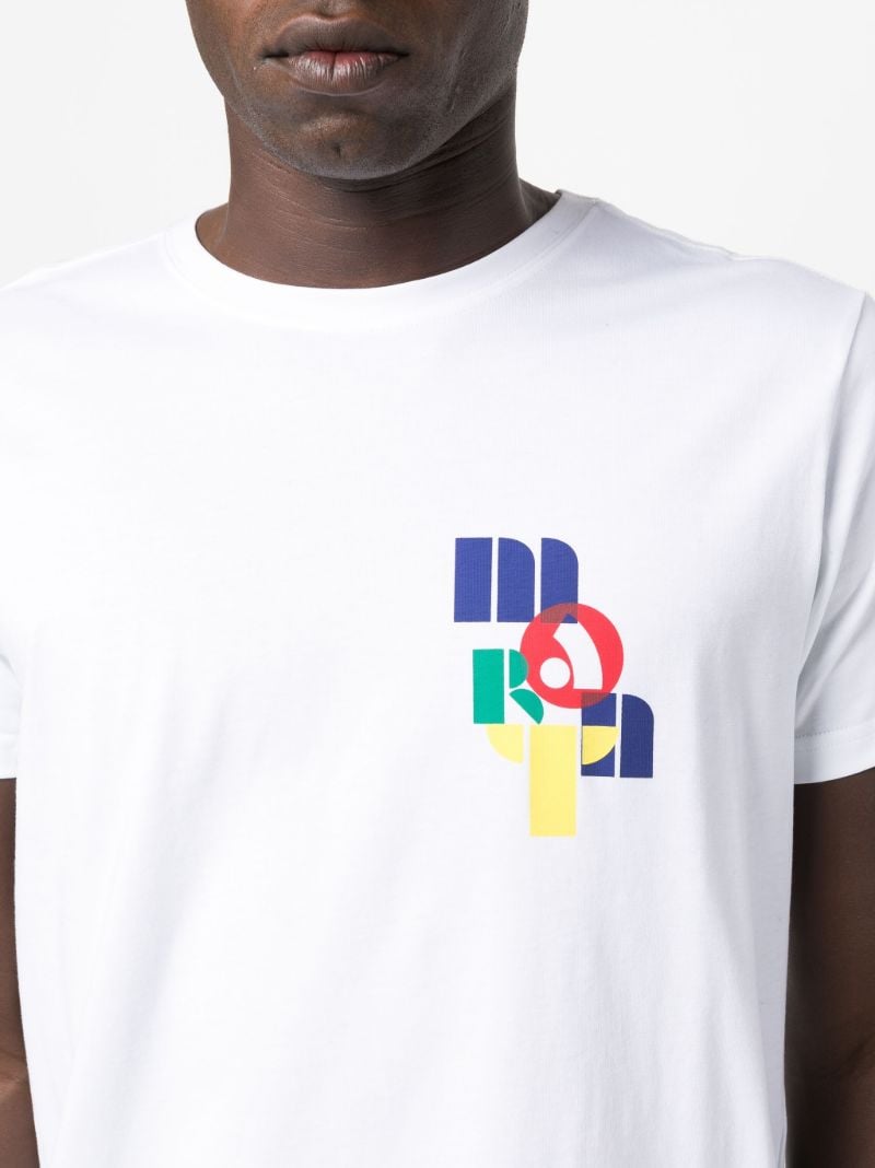 White Logo Print Organic Cotton T-shirt