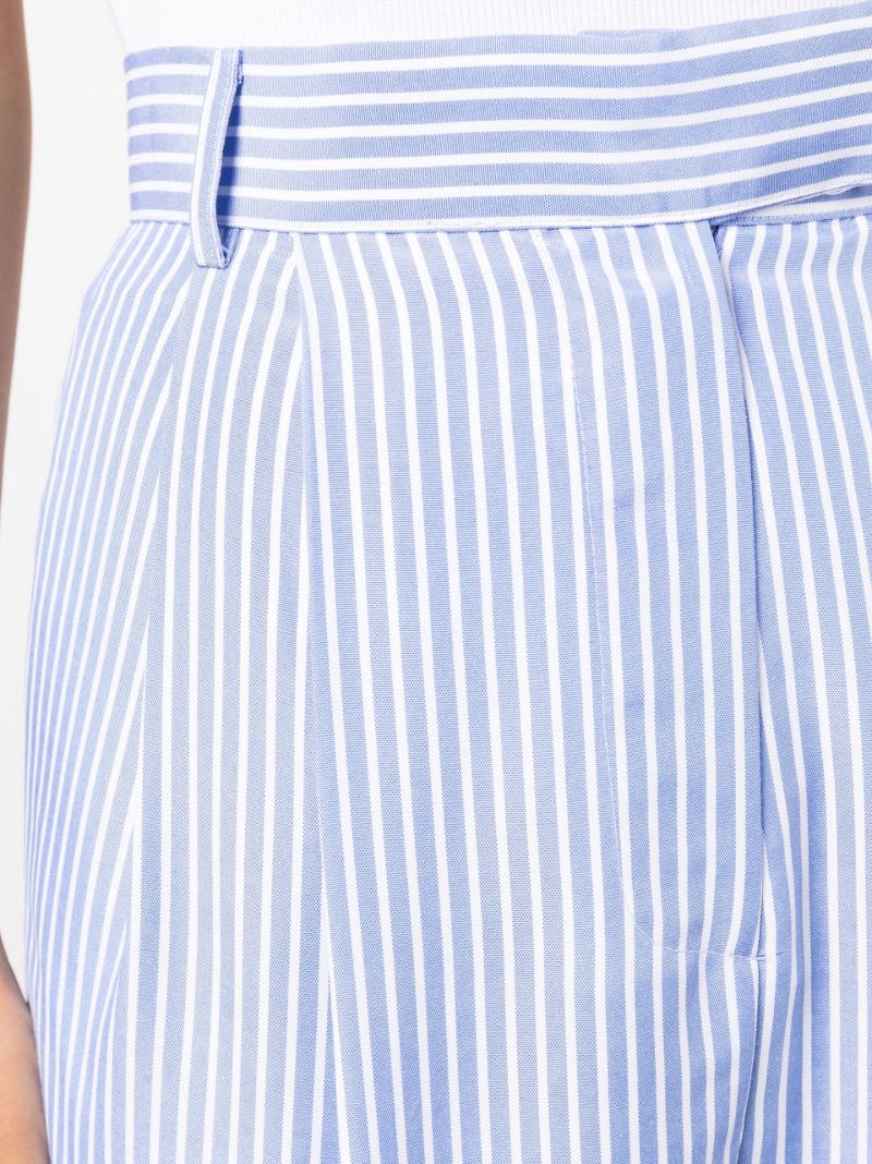 Blue Bea Striped Straight-leg Trousers