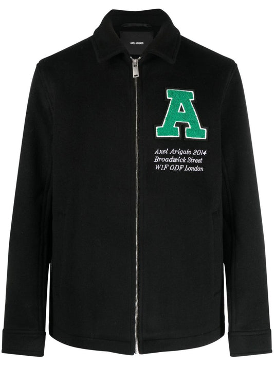 Black Campus Wool Shirt Jacket